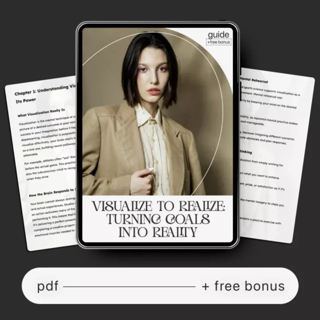 Visualize to Realize: Turning Goals into Reality | How to Use Visualization for Goals | Digital Goal-Setting & Mindset Guide | Instant Download